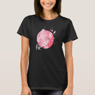T-shirt Cherry Blossom Kanji Sakura Sunrise Japonaise Cher