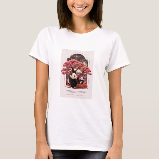 T-shirt Cherry Blossom Panda (Devant)