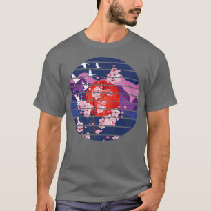 T-shirt Cherry Blossom Sakura Graphisme Art, Cultu Japonai