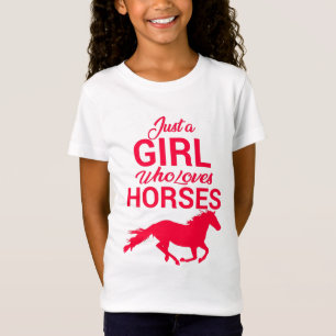 T-Shirt Cherry Red Juste Une Fille Qui Aime Les Chevaux T-