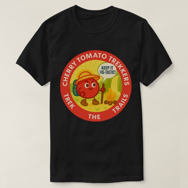 T-shirt Cherry Tomato Trekkers Trek The Trails (Design devant)