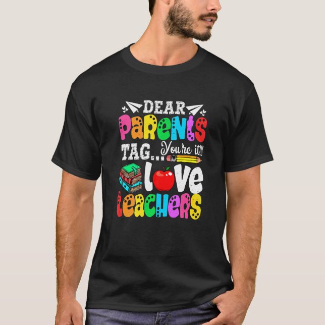 T-shirt Chers Parents Balise Vous êtes C'Est Le Premier Jo (Devant)