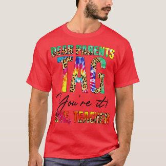 T-shirt Chers Parents Balise You It Love Enseignants Fin D
