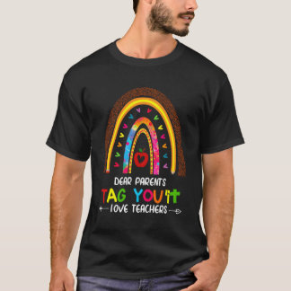 T-shirt Chers Parents Étiquette Vous Êtes Ça L'Amour Ensei