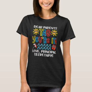 T-shirt Chers parents Étiquette Vous êtes ça l'amour Secré