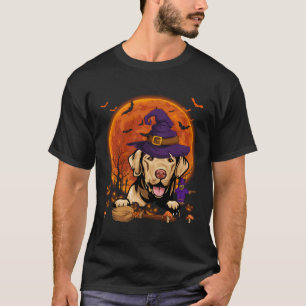 T-shirt Chesapeake Bay Retriever Witch Halloween Citrouill