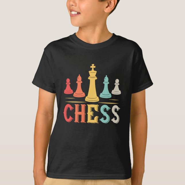 T-shirt Chess, check-board, checkmate, pieces (Devant)