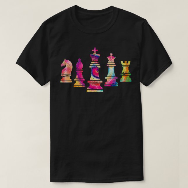T-shirt Chess Figures Geek Chess Player Gift Chess  (Design devant)