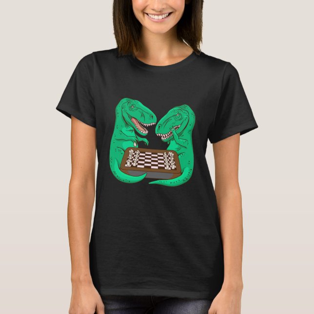 T-shirt chess game chesslove player skills rex (Devant)