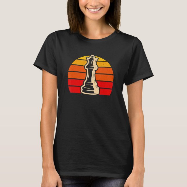 T-shirt Chess Retro Graphic Chess Player Checkmate Board G (Devant)