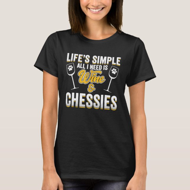 T-shirt Chessie Chien Chien Vin Dit Jeu (Devant)