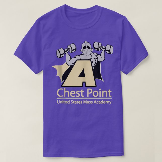 T-shirt Chest Point Mass Academy Weightlifting Bodybuildin (Design devant)