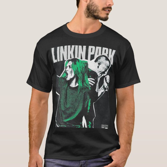 T-shirt Chester Bennington & Emily Armstrong – Powerful Du (Devant)