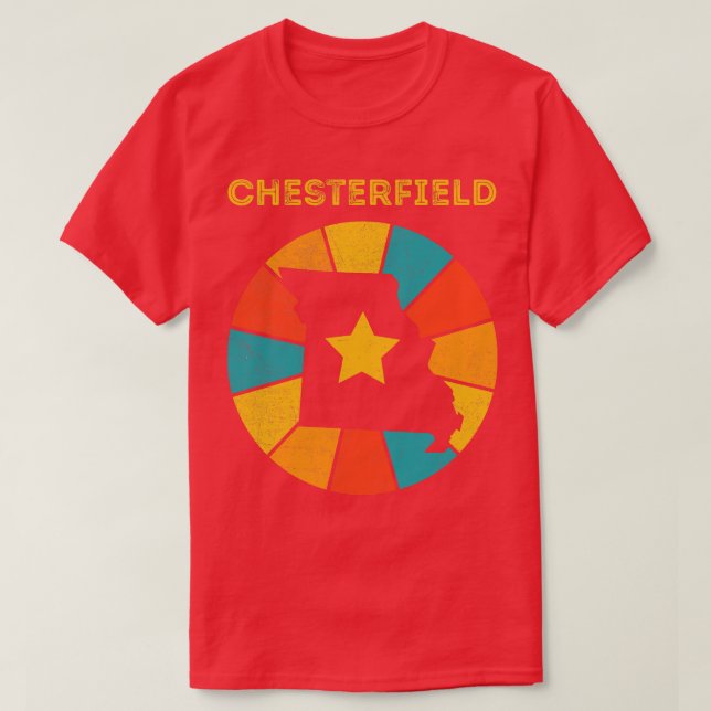 T-shirt Chesterfield Missouri Souvenir Vintage en détresse (Design devant)