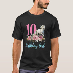 T-shirt Cheval 10 ans 10e anniversaire Dix ans Enfin 10 Na