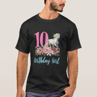 T-shirt Cheval 10 ans 10e anniversaire Dix ans Enfin 10 Na