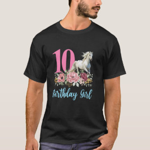 T-shirt Cheval 10e anniversaire 10 ans Dix Enfin 10 Naiss