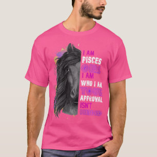 T-shirt Cheval Amant Je Suis Pisces Fille Aime Riding Chev