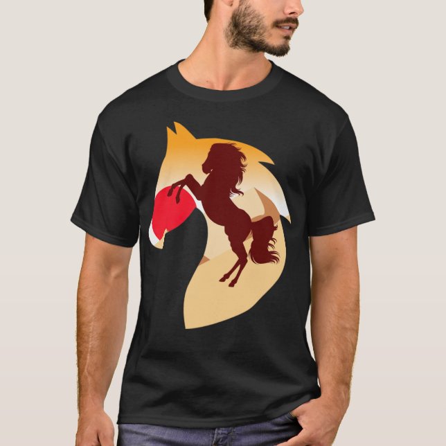 T-shirt cheval amoureux des animaux série télé équitation (Devant)