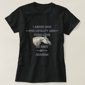 T-shirt Cheval arabe gris