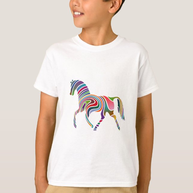 T-shirt Cheval arc-en-ciel (Devant)