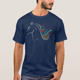 T-shirt Cheval Art T Chemise Equestre Cheval équitation L