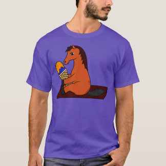 T-shirt Cheval avec gaufre Crème glacée 1