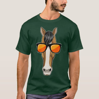 T-shirt Cheval avec lunettes de soleil 1