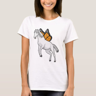 T-shirt Cheval avec papillon