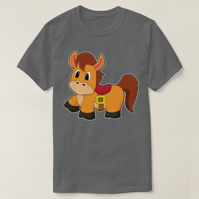 T-shirt Cheval avec selle (Design devant)