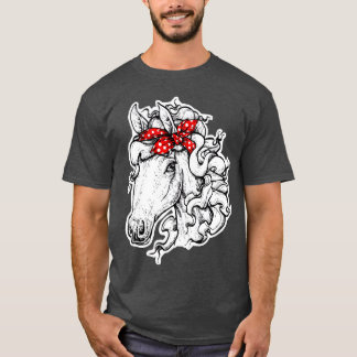 T-shirt Cheval BandanaPour l'équitation équitationCheval L