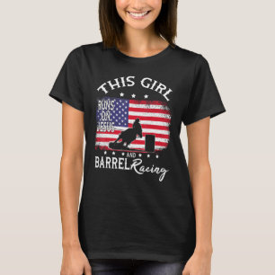 T-shirt Cheval Barrel Racing Cette Fille Coule Sur Jesus R