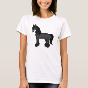 T-shirt Cheval Black Gypsy Vanner / Shire / Clydesdale