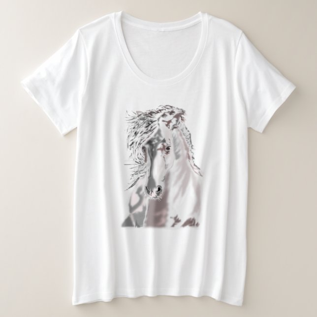 T-shirt Cheval Blanc Plus Taille (Design devant)