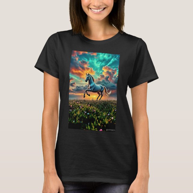 T-shirt Cheval blanc sauvage (Devant)