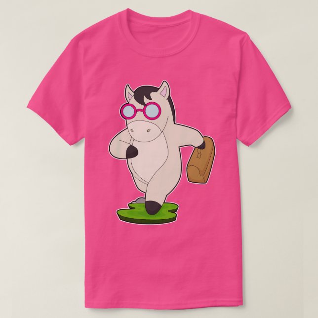 T-shirt Cheval Business femme Porte-documents (Design devant)