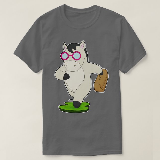 T-shirt Cheval Business femme Porte-documents (Design devant)