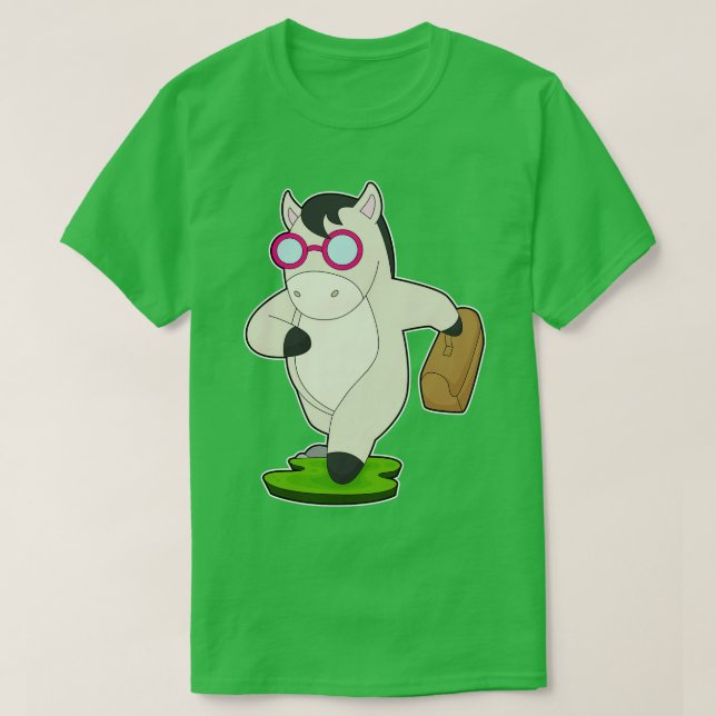 T-shirt Cheval Business femme Porte-documents (Design devant)