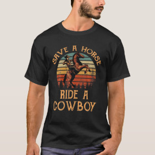 T-shirt Cheval cavalier Sauvez Un Cheval Promenade Un Cowb