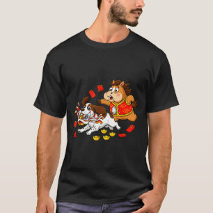 T-shirt Cheval Chinois Springer Spaniel Anglais Drôle Heur