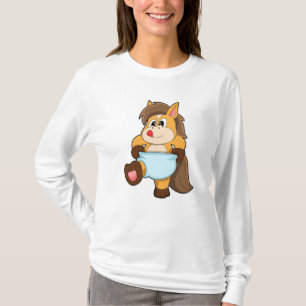 T-shirt Cheval comme bébé avec couche