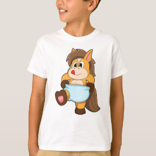 T-shirt Cheval comme bébé avec couche