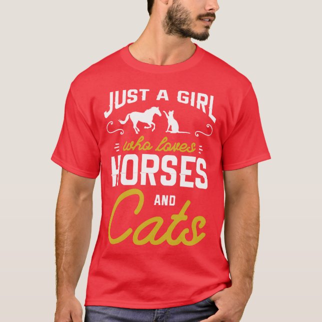 T-shirt Cheval Conception de chat pour un cavalier et des  (Devant)