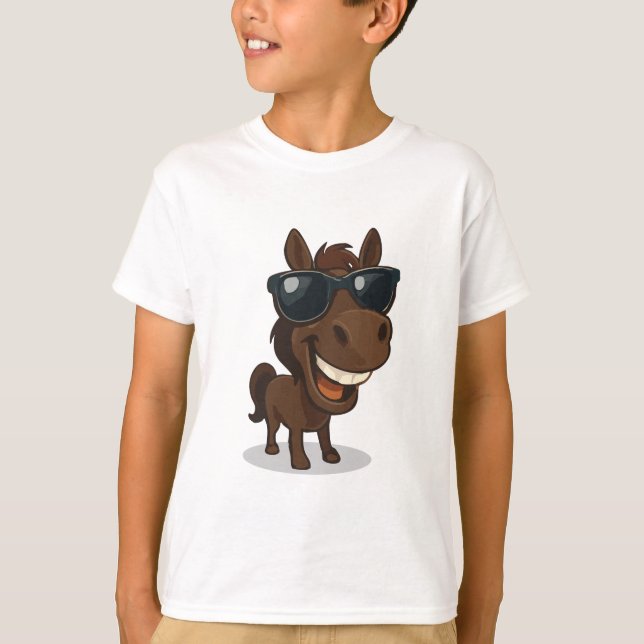 T-shirt Cheval cool avec Shades (Devant)