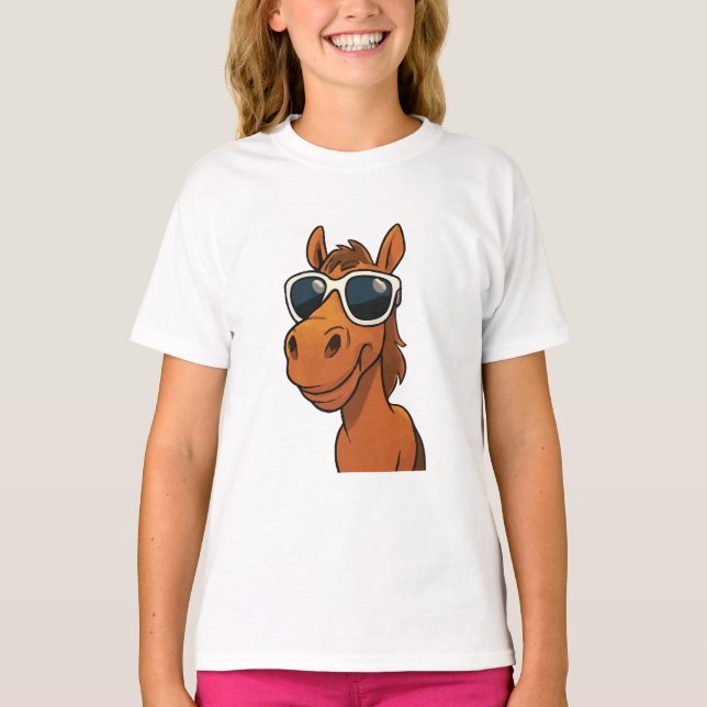 T-shirt Cheval cool avec Shades (Devant)