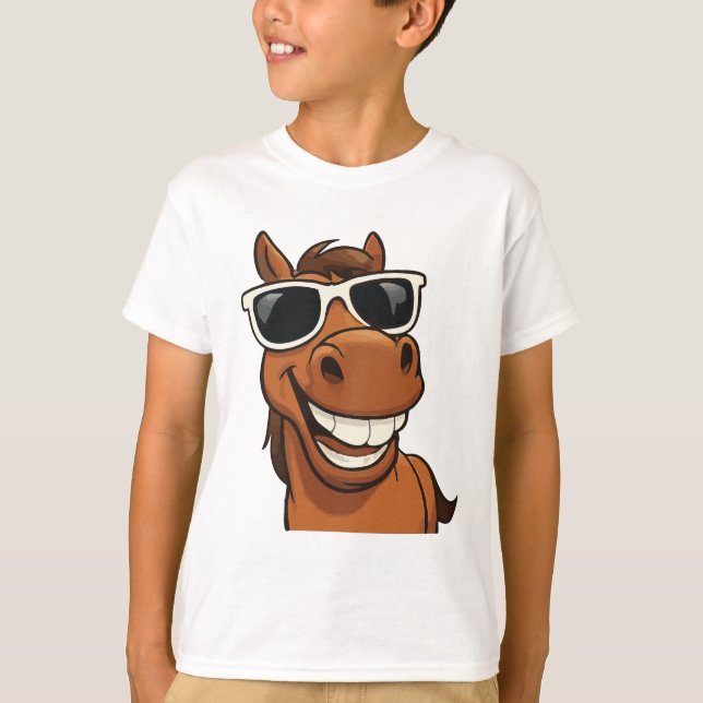 T-shirt Cheval cool avec Shades (Devant)