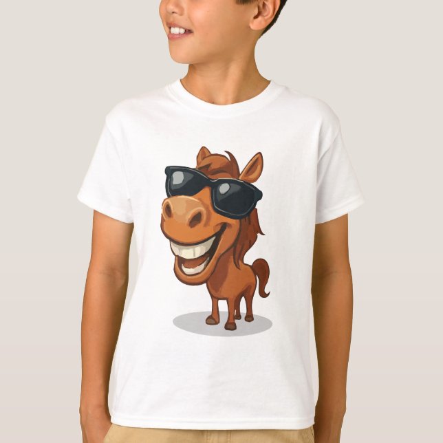 T-shirt Cheval cool avec Shades (Devant)