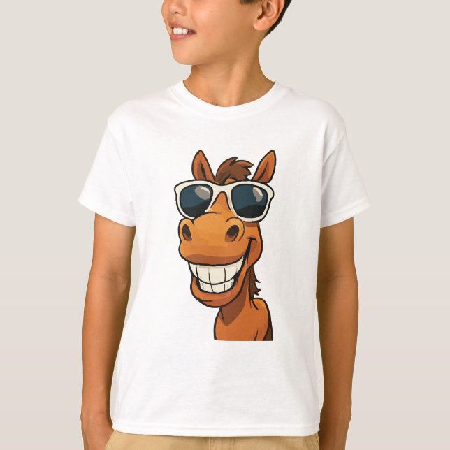 T-shirt Cheval cool avec Shades (Devant)