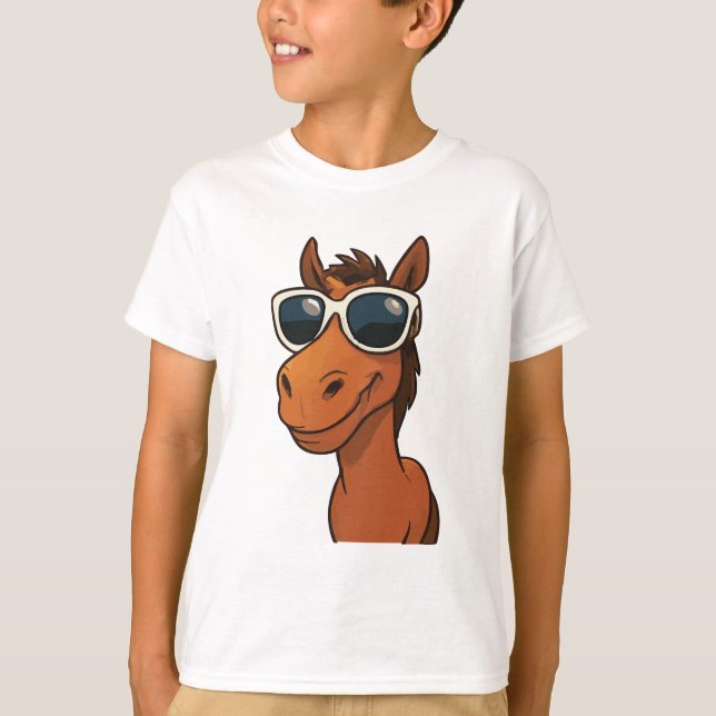 T-shirt Cheval cool avec Shades (Devant)