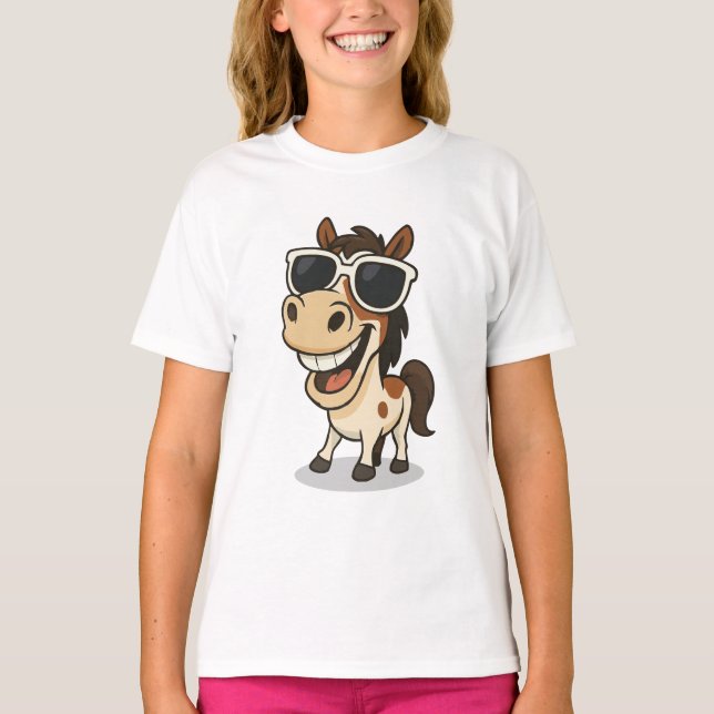 T-shirt Cheval cool avec Shades (Devant)